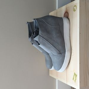 Grey sporty hidden heel boots